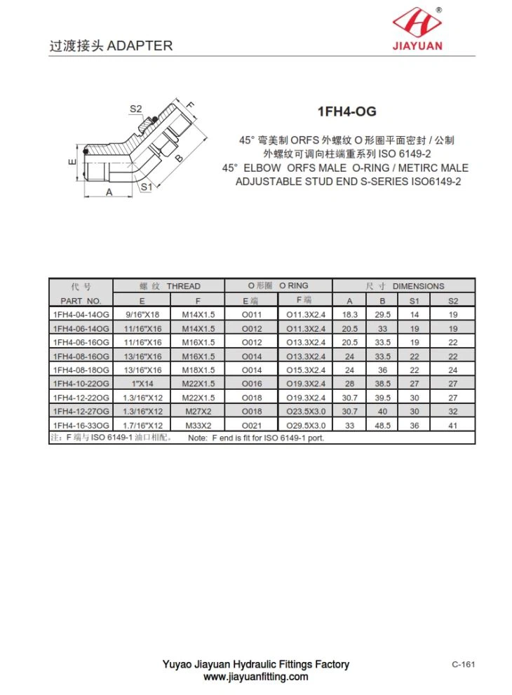 ORFS Fittings Metric Muški Stud 45